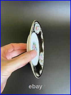 Antique Noritake N820 Hand Painted Flowers Dessert Plates Heavy Gold Set of 6