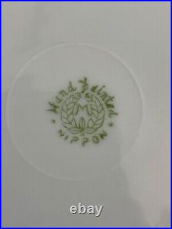 Antique Noritake N820 Hand Painted Flowers Dessert Plates Heavy Gold Set of 6