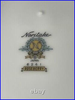 Beautiful Noritake Roseberry China Set Service For 10 plus serving pieces