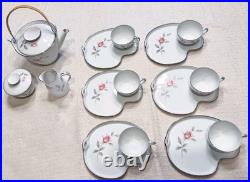 Beautiful Noritake Snack Plates With Cups & Teaset -6 Set. Made In JAPAN