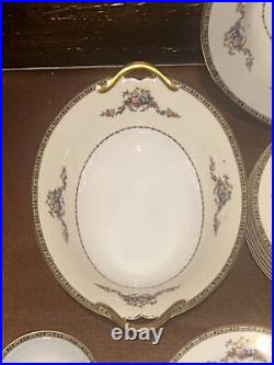 Beautiful Rare Noritake China N4353 46 Piece Minor scuffs in glaze 100 years old