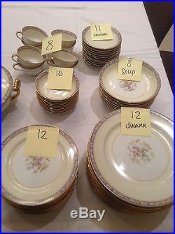 Blue Noritake China Set Swansea Blue Japan 685 69 pieces