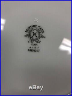 Brand New Noritake China Fremont White Platinum Trim 58 Pieces Set