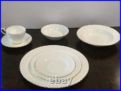 CLEARANCE SALE -vtg TEN PARAGON 7pc BONE CHINA PLACE SETTINGS