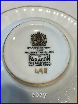 CLEARANCE SALE -vtg TEN PARAGON 7pc BONE CHINA PLACE SETTINGS