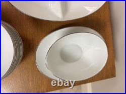 China-Noritake 6311 Pasadena Pink Rose/Silver Grey-48 pc-Beautiful Pattern