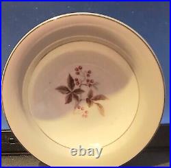 Collectible NORITAKE Porcelain China Gray & Cranberry Pink #5447 Service For 8