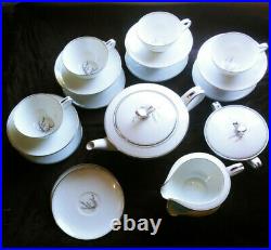 Complete Vintage c1950 21pc Tea Set Noritake Candice Pussy Willow- Serves 8