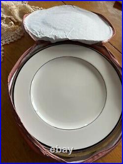 Dinner Plates'Sterling Tribute' by NORITAKE 10.5 set of 6, excellent, in case