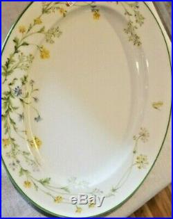 Dinner Set Noritake China Reverie 7191 Green Trim Lot (41 Pieces)