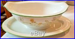 Dinner Set Noritake China Reverie 7191 Green Trim Lot (41 Pieces)