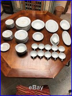 Discontinued 82 Pcs Noritake Derry Fine China Set 5931 Plat Trim Vintage 1940s