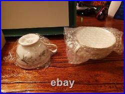 EXTREMELY RARE-Noritake Von Linnaei Collection Set Of 2 Cups & Saucers-NIB