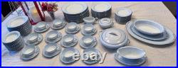 Elegantly Beautiful Noritake Bluedale 5533 Dinnerware Set. Complete 12 Setting
