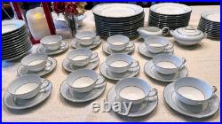 Elegantly Beautiful Noritake Bluedale 5533 Dinnerware Set. Complete 12 Setting
