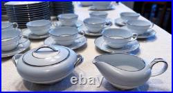 Elegantly Beautiful Noritake Bluedale 5533 Dinnerware Set. Complete 12 Setting