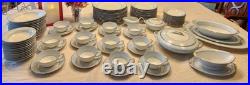 Elegantly Beautiful Noritake Bluedale 5533 Dinnerware Set. Complete 12 Setting