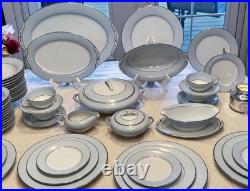 Elegantly Beautiful Noritake Bluedale 5533 Dinnerware Set. Complete 12 Setting