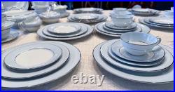 Elegantly Beautiful Noritake Bluedale 5533 Dinnerware Set. Complete 12 Setting