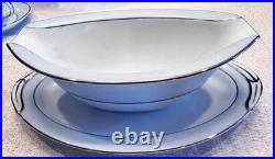 Elegantly Beautiful Noritake Bluedale 5533 Dinnerware Set. Complete 12 Setting