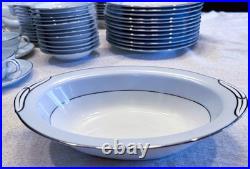 Elegantly Beautiful Noritake Bluedale 5533 Dinnerware Set. Complete 12 Setting