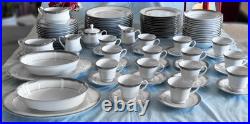 Elegantly Stunning Noritake Majestic Platinum Pattern 4291 Huge Dinnerware Set