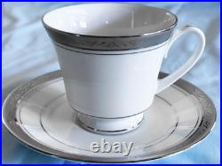 Elegantly Stunning Noritake Majestic Platinum Pattern 4291 Huge Dinnerware Set