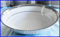 Elegantly Stunning Noritake Majestic Platinum Pattern 4291 Huge Dinnerware Set