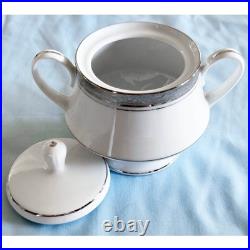 Elegantly Stunning Noritake Majestic Platinum Pattern 4291 Huge Dinnerware Set