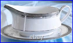 Elegantly Stunning Noritake Majestic Platinum Pattern 4291 Huge Dinnerware Set