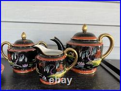 Extremely Rare Noritake Tea Set Handpainted Vintage Logo Has M Mark With Wreath