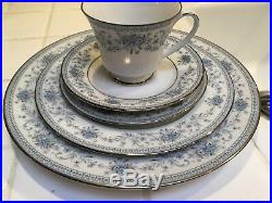 Four (4) Noritake 2482 Blue Hill China place settings