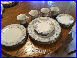 Four (4) Noritake 2482 Blue Hill China place settings