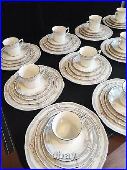 Full Set 60 PCs Vintage Noritake Rothchild (7293) Ivory China Mint Condition
