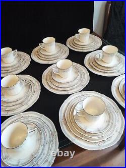 Full Set 60 PCs Vintage Noritake Rothchild (7293) Ivory China Mint Condition