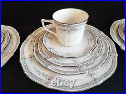 Full Set 60 PCs Vintage Noritake Rothchild (7293) Ivory China Mint Condition