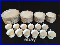Full Set 60 PCs Vintage Noritake Rothchild (7293) Ivory China Mint Condition