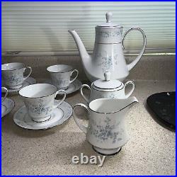 G01 Noritake China 2693 Carolyn Coffee Pot Service for Four Cup Sugar Creamer