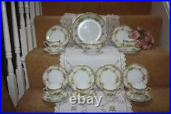 Gorgeous Vintage Deco Noritake China Tea Set Cream Green Floral 1930's 2