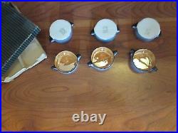 HTF Noritake Set of 6 Double Handled Salt Dips in Original Box