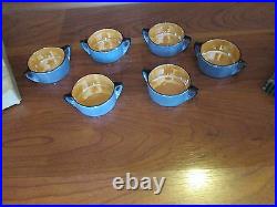 HTF Noritake Set of 6 Double Handled Salt Dips in Original Box