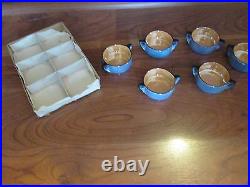 HTF Noritake Set of 6 Double Handled Salt Dips in Original Box