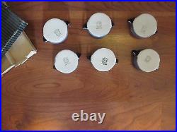 HTF Noritake Set of 6 Double Handled Salt Dips in Original Box