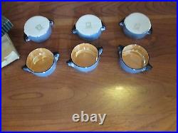 HTF Noritake Set of 6 Double Handled Salt Dips in Original Box