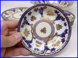 Hand Painted Noritake Gold Encrusted Floral & Grapes Berry Bowl Set & 2 Plates
