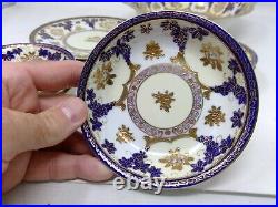 Hand Painted Noritake Gold Encrusted Floral & Grapes Berry Bowl Set & 2 Plates
