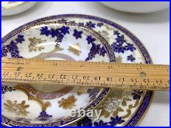 Hand Painted Noritake Gold Encrusted Floral & Grapes Berry Bowl Set & 2 Plates