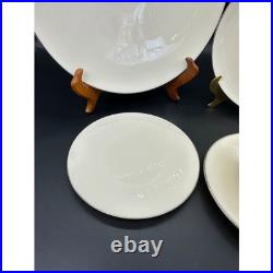 Holiday Noritake Olympia Platinum S X303-P China Service Minimalist Set MCM 5 pc