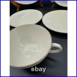 Holiday Noritake Olympia Platinum S X303-P China Service Minimalist Set MCM 5 pc