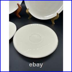 Holiday Noritake Olympia Platinum S X303-P China Service Minimalist Set MCM 5 pc